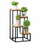 Outsunny Növénytartó állvány 4 szintes Ipari stílus 34 x 34 x 66 cm (845-801V00ND)