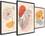  Poszter Triptichon Virágok Levelek Natura Relax 40x50 (40x50 Abstrakcja Tryptyk Obraz 1756)
