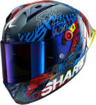 Shark Aeron-gp Fim Racing #2 Speed-vib Bukósisak+plexivel, Karbon-kék-piros