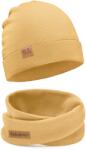 Bubalove Csecsemő kéményes sapka pamut sárga mustár 40-46 cm (Komplet czapka i komin BL musztarda40-46)