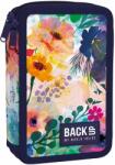 BackUP Backup Iskolai Tolltartó Kétrekeszes Színes Ceruza Készlet Filctoll Virágok (5906601702716)