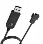 Akasa 5 V-ról 12 V-ra DC feszültségnövelő átalakító kábel USB-ről 3 tűsre és (AK-CBFA10-60BK)