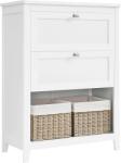 Brius Dulap baie 2 sertare 2 cosuri raft separatoare mdf, 30x60x80 cm, depozitare, alb (EZ-BBC545W02)