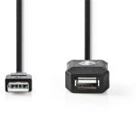 Nedis aktív USB kábel, USB 2.0, 480 Mbps, 20 m, fekete - CCGL60EXTBK200 (CCGL60EXTBK200)
