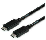 Roline Kábel USB 3.2 Gen 2 USB-C - USB-C, M/M, 10Gbit/s, PD (Power Delivery) 20V5A - 100W, Emark-al, 2m, fekete (11.02.9055-10)