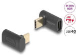 Delock Átalakító USB 40 Gbps Type-C male > female PD 3.1 240W 90 fokos 8K 60Hz (60246)