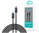 DEVIA Gracious Series 60W PD USB-C - USB C (Type-C) adat- és töltőkábel, fekete, 1m (ST107885)