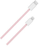 BlackBird Adatkábel USB-C to Lightning 1m, Rózsaszín (Szőtt Anyag) (BH1589) - wpower