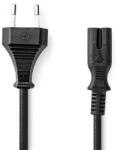 Nedis CEGL11040BK10 tápkábel IEC-320-C7, 2 x 0.75 mm, hossz 1m (CEGL11040BK10) - wpower