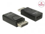 Delock Átalakító DisplayPort 1.2 male > HDMI female 4K passzív fekete (66234)