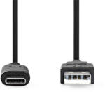Nedis CCGL61650BK10 USB 3.2 Gen 1, USB-A dugó - USB-C (USB C) dugó kábel, 60W, 10 Gbps, 1m (CCGL61650BK10)