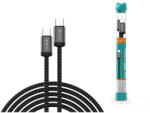 DEVIA Gracious Series Tube PD 60W USB-C - USB C (Type-C) adat-és töltőkábel, fekete, 1m (ST107878)