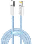 ColorWay Kábel Type-C CW-CBPDCL061-BL, Apple Lightning, fonott pamut, PD 27W, 1M kék (CW-CBPDCL061-BL)