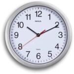 MAUL Ceas de perete, D-25 cm, cifre arabe, cadran alb, MAUL Run - rama plastic argintie (MA-90526-95)
