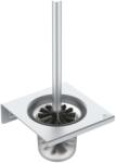 Ideal Standard ALU+ - Perie de toaletă cu suport, montare pe perete, sticlă mată/argintiu BD593SI (BD593SI)