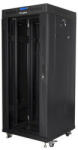 Lanberg - RACK SZEKRÉNY 19" SZABADON ÁLLÓ 27U/600X600 (FLAT PACK) ÜVEGAJTÓVAL LCD FEKETE V2 - FF01-6627-12BL (TÚLMÉRETES ÁRU) (FF01-6627-12BL)