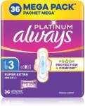 Always Platinum Super Extra Size 3 egészségügyi betétek szárnyakkal 36 db