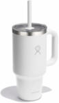 Hydro Flask 32 Oz Travel Tumbler Clear Lid thermo bögre fehér