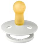 BIBS Suzeta Colour Latex pentru bebelusi BIBS, cu tetina rotunda, 6 luni +, Alb (200278C)