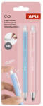 APLI Töltőceruza, HB, nyomógombos, APLI Infinite Click, kék és rózsaszín (LCA20066) (LCA20066)