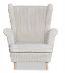  Rene Skandináv Szárnyas Karosszék Family Furniture Bézs Kordbársony Csíkok Divatos