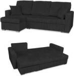  Rene Sarokkanapé Ágy Alvási Funkcióval Family Furniture Fekete Kordbársony