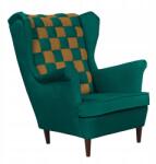  Carol Duo Skandináv Szárnyas Karosszék Family Furniture Zöld Arany, Méz