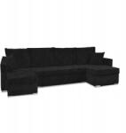  Bonito Big Sarokkanapé Ágy Funkcióval Családi Bútorok Fekete Kordbársony