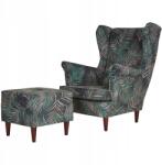  Ari Print Karosszék Lábtartóval, Skandináv Stílusú Bútorok