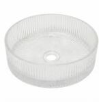 SAT Pultba süllyeszthető mosdó SAT Purity 36x36 cm víztiszta csaptelep furat nélkül, túlfolyó nélkül SATGLA3636PT (GL36)