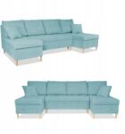  Wigo Big Sarokkanapé Ágy Alvási Funkcióval Családi Bútorok Türkizkék Velúr