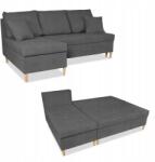  Wigo Sarokkanapé Ágy Alvási Funkcióval Family Furniture Szürke Velúr