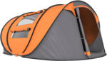 Outsunny Pop-Up kempingsátor 2 személyes, 2 ajtóval, 4 ablakkal és vízálló tetővel, 263, 5x220x123 cm, narancssárga