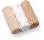 BabyOno Super Soft muszlin pelenkák/pólyák 3 db, bézs 70 x 70 cm