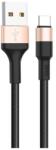 hoco. x26 adatkábel, usb - type-c, 2a, 100cm, törésgátló, fekete/arany (X26_G)