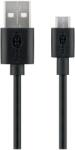 Goobay Micro USB kábel, Goobay, 1m, töltéshez és szinkronizáláshoz, fekete (RB46800)