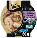Sheba SHEBA Filé csirkével, tengeri hallal és garnélával mártásban, 60 g-os tálca
