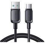 JOYROOM adatkábel, usb - type-c, 3a, pd gyorstöltő, 120cm, törésgátló, fekete (S-AC027A14_BLK_120)