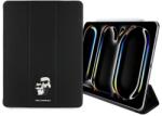 CG Mobile Karl lagerfeld magnetic karl&choupette tabletvédő álló, bőr hatású, flip, oldalra nyíló, trifold, asztali tartó, fekete, kompatibilis: Apple IPAD Pro 13, 2025, / IPAD Pro 13, 2024 (KLFC13PM24SAKCK)