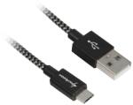 Sharkoon USB 2.0 A-B black / grey 0.5m - Aluminum + Braid