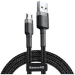 Baseus cafule adatkábel, usb - microusb, 1.5a, gyorstöltő, 200cm, törésgátló, szürke/fekete (CAMKLF-CG1)