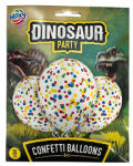 Grafix Baloane confetti cu dinozauri, 30 cm, 6 bucăți (760009)