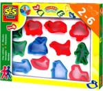 SES Creative Set de 12 bucăți de pastă modelatoare SES cu extrudare (00884)