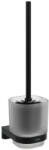 Ravak Hungary Kft Chrome CR II 410.20BLM WC-kefe-tartó kefével és tartállyal, matt fekete (X07P1384)