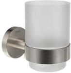 Ravak Hungary Kft Kona KN 210.30SSB pohártartó üvegpohárral, szálcsiszolt rozsdamentes acél (X07P1296) - csempebolt