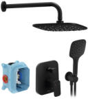 Ravak Hungary Kft 10° Free falsík alatti zuhanyszett TD F 090.21BLM. O2, matt fekete (X07S013)