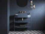 RAVAK Yard 80 kerámiamosdó Deepsea Blue, túlfolyó furat nélkül (XJX07080000) - csempebolt