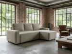  Canapea extensibila de colt SMART BOUCLE, gri-bej, reversibila, 232x143 cm