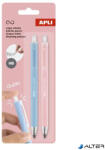 APLI Töltőceruza, HB, nyomógombos, APLI "Infinite Click", kék és rózsaszín (20066) - alter