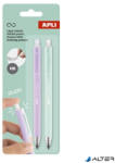 APLI Töltőceruza, HB, nyomógombos, APLI "Infinite Click", lila és zöld (20065)